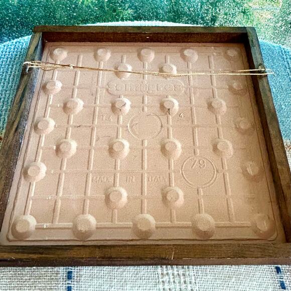 Vintage Semigres Italy Tile Trivet with Wood Frame – Floral Design - Picture 3 of 15